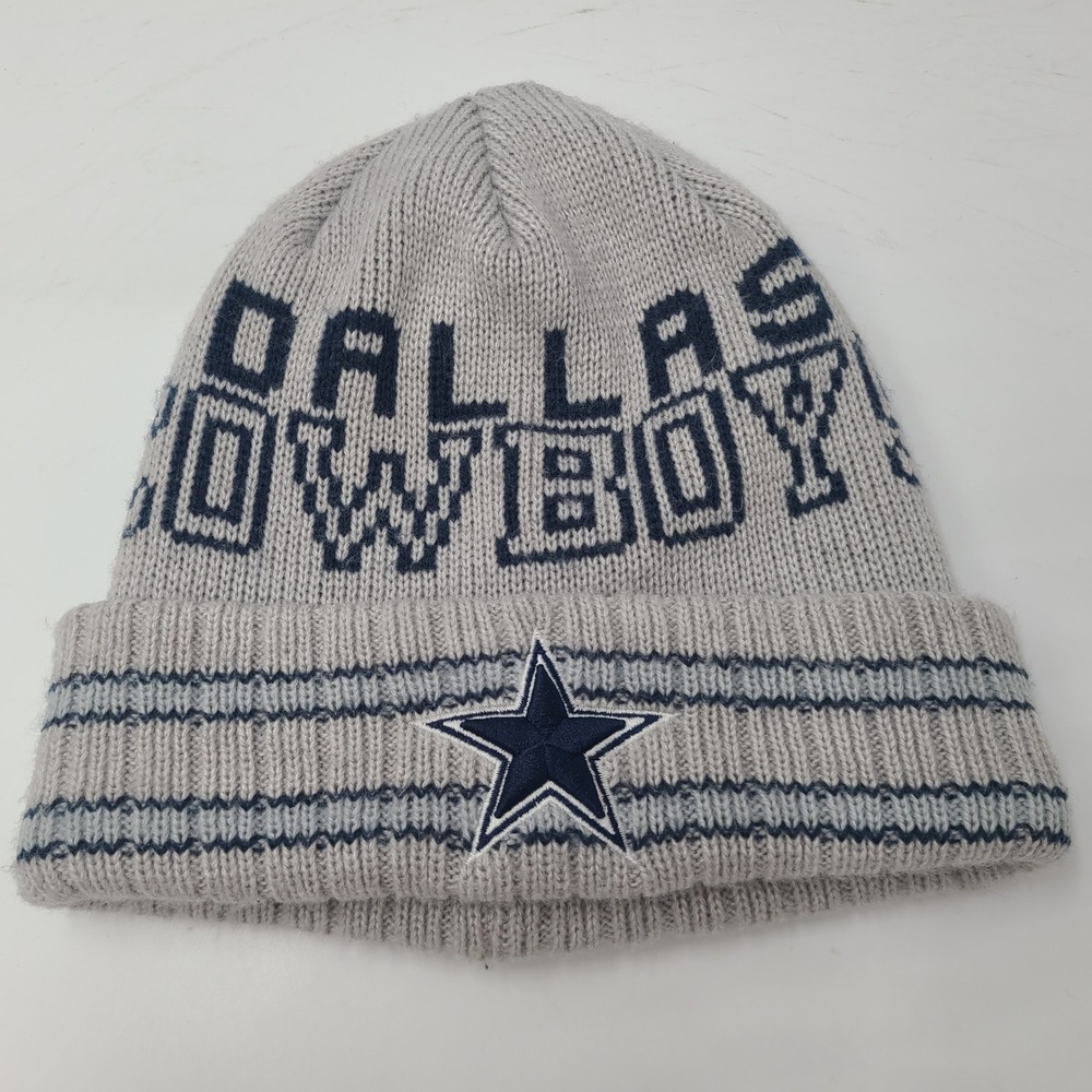 Dallas Cowboys Hat Beanie New Era Gray Blue NFL Winter Knit Stocking Cap Men